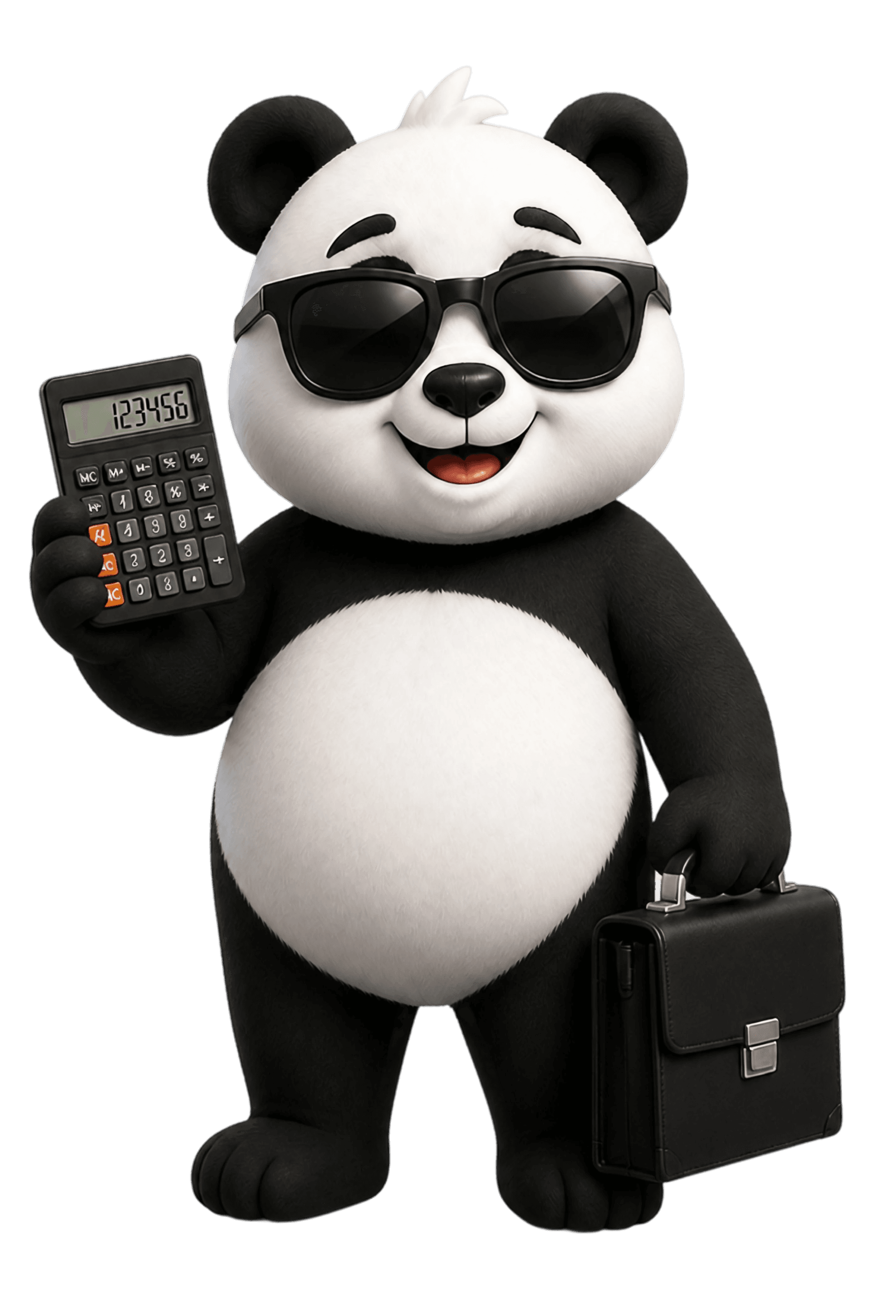 UnitPanda mascot — money