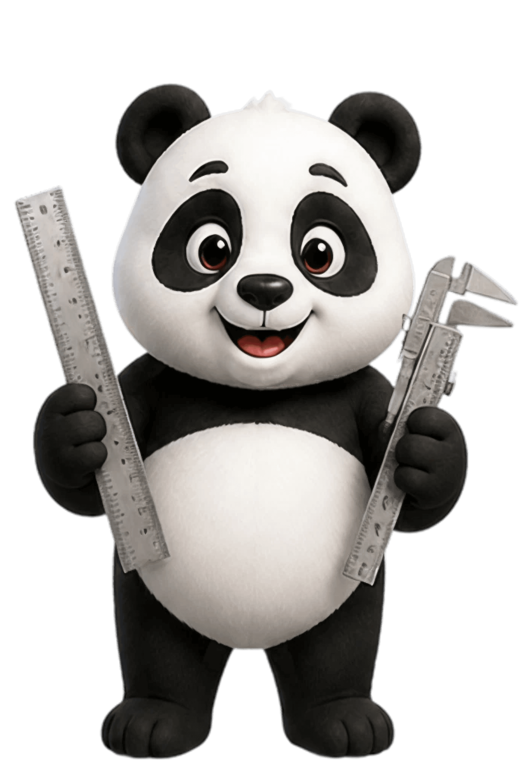 UnitPanda mascot — math expressions